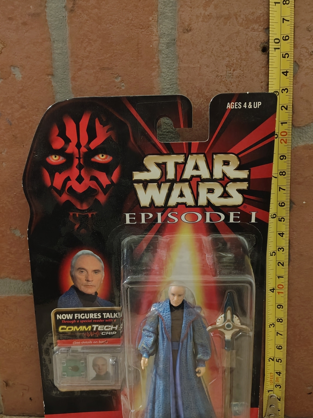 1999 Star Wars Chancellor Valorum Figure with CommTech Chip MOC Hasbro